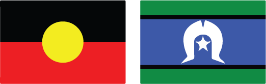 The Australian Aboriginal Flag and Torres Strait Islander Flag